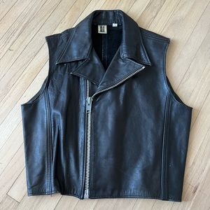 70s Cropped leather Motorcycle Vest